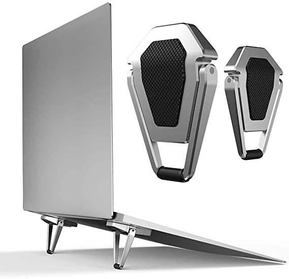 PC Stand, Notebook Stand, Laptop Stand, Folding, Heat Dissipation, Lightweight, Cooling, Supports 11-15 Inches (Silver)