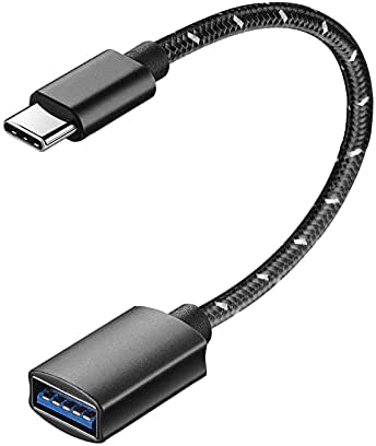 Wyasanj USB C to USB 3.0 Adapter 0.5ft, USB-C to USB Adapter, USB Type-C to USB, Thunderbolt 3 to USB Adapter OTC Cable Compatible with Macbook Pro/Air 2020/2018, iPad Pro 2020 and More (1-pack Black)