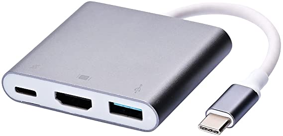 STIREISH USB C to HDMI Adapter 4K, Multiport Type C Adapter with USB 3.1, Type-C Charging Port Digital Converter USB C Hub Compatible With MacBook Air/Chromebook Pixel