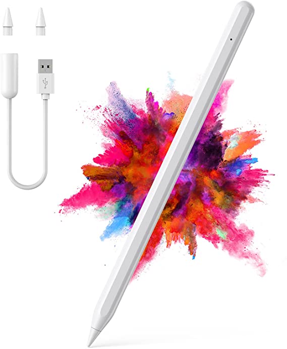 Stylus Pen for iPad with Magnetic Adsorption, Active Digital Stylus Pencil with Palm Rejection and Tilt Detection for Apple iPad 6/7/8th Gen,iPad Pro 11/12.9 inch, iPad Mini, iPad Air