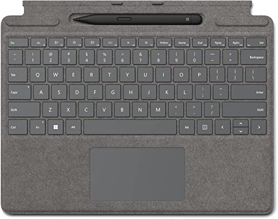 Microsoft Surface Pro 8 / Pro X Signature Keyboard Platinum in Bundle with Slim Pen 2 Black