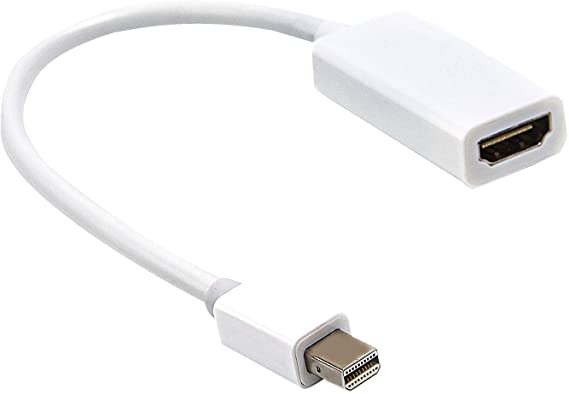 Mini DisplayPort to HDMI Cable Mini DP to HDMI Converter Mini DP to HDMI Adapter 10 feet (26cm) Thunderbolt Compatible - Mini DP Converter for HDMI Display or Monitor （White）