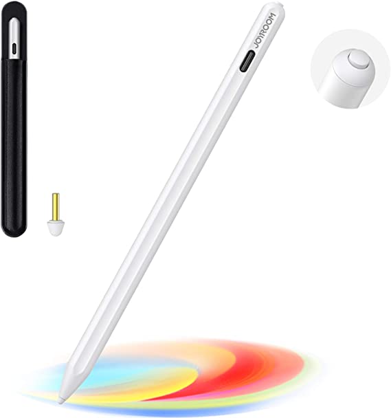 joyroom Stylus Pen for iPad with Palm Rejection, Active Pencil Compatible with iPad 6th/7th/8th, iPad Mini 5th, iPad Air 3rd/4th, iPad Pro (11/12.9") for Precise Writing/Drawing