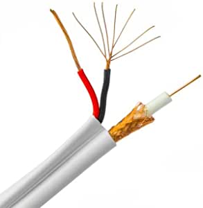 Truman 100m Coaxial Cameras Cable RG58 - White