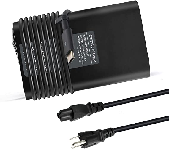 65W 45W Type-C USB-C Charger Fit for Dell Chromebook 3100 3400 3500 5190 7486 2 in 1 Latitude 5285 5289 5290 7390-2in1 T04E001 2-in-1 XPS 13 9333 9350 9360 9365 9370 9380 2YKOF 0HDCY5 LA45NM150