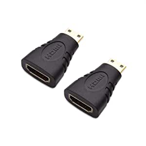 Cable Matters 2-Pack Mini HDMI to HDMI Adapter (HDMI to Mini HDMI Adapter)