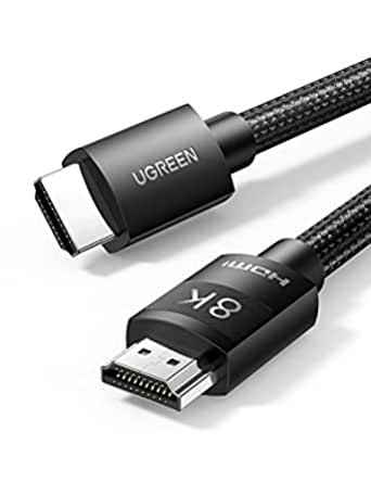 UGREEN 8K HDMI Cable, Ultra HD High-Speed 48Gbps HDMI 2.1 Cord, Support 8K@60Hz, 4K@120Hz, eARC Dynamic HDR Dolby Vision for MacBook 2021 Pro PS5, PS4, Nintendo Switch, Samsung TV, Roku Braided -3M