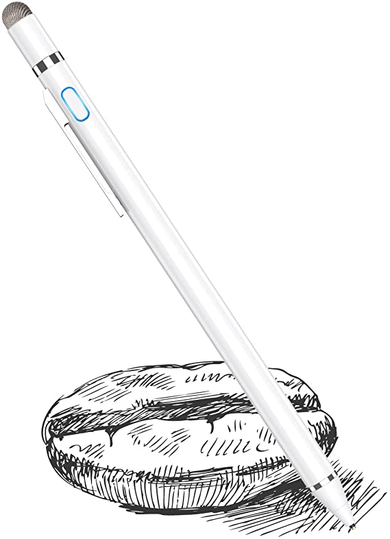 Stylus Pens for Touch Screens, Fine Point Rechargeable Active Stylus Pencil Digital Pens Compatible with iPhone iPad HP DELL Tablet Chromebook Kindle Fire