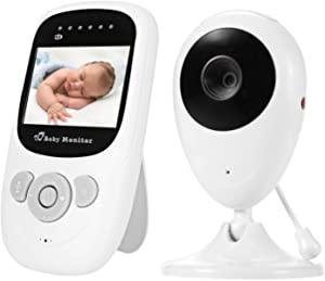 Morelian 2.4G Wireless Baby Monitor Digital Camera Video Monitor with 2.4 Inch LCD Screen Night Light Built-in Microphone Speaker Supports Two-Way Talk/Lullabies Playing/Room Temperature Detection