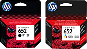 1x Set Original HP Ink Cartridge F6V25AE F6V24AE HP 652 HP652 for HP Deskjet Ink Advantage 115 - Black + Colour - Performance: BK approx. 360 / Colour approx. 200 Pages / 5%