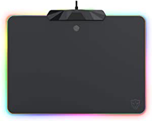 Motospeed RGB Gaming Mouse Pad -LED Lighting Effects,Wired,Hard Surface Gamer Mouse Mat for Laptop Computer PC Games(13.8X9.8 Inch)