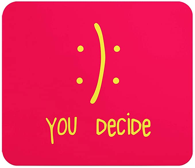 Loud Universe Happy Sad Neon Rectangular Thick Flexible Mouse Pad