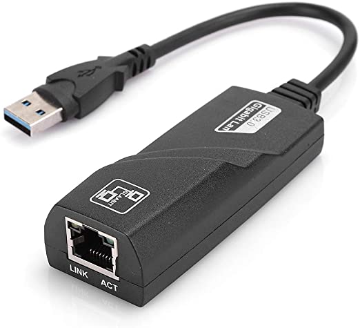 ASHATA USB Network Adapter, USB 3.0 to 10/100/1000M Gigabit Ethernet Adapter Network RJ45 LAN Wired Adapter, for Nintendo WII, for Chrome, for Linux, for Windows OS
