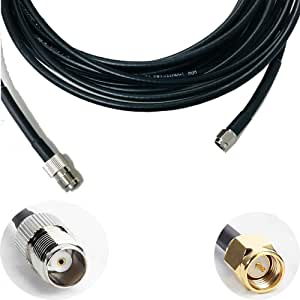 OHM - TNC female To SMA male cable RG58 50ohm 12 Meter length