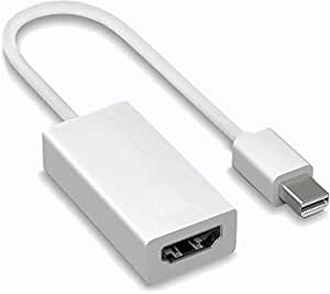 Mini DisplayPort (Thunderbolt) to HDMI Adapter 1080P HDMI Converter Thunderbolt 1/2 Compatible for Apple MacBook Pro/Air, iMac, Mac Mini, Microsoft Surface Pro, Monitor, Projector White
