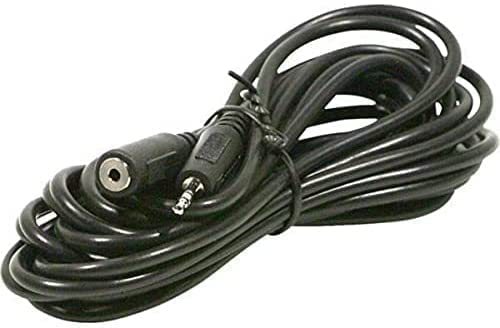 Stereo Headphone Extension cable 3.5mm audio Cable,male to female black, 5 M