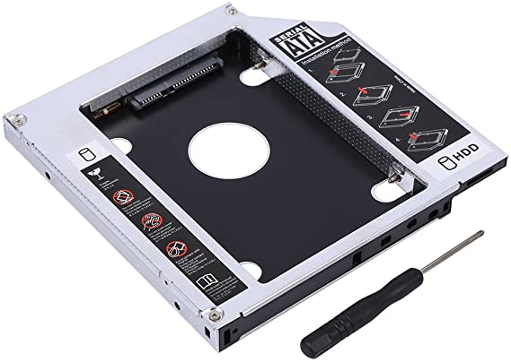 Richer-R Hard Drive Bay,HDD/SSD Hard Drive Caddy Support 12.7mm Universal for 2.5 Inch HDD, SATA, SATAII SDD,Compatible with SATA-I/SATA-II/SATA-III