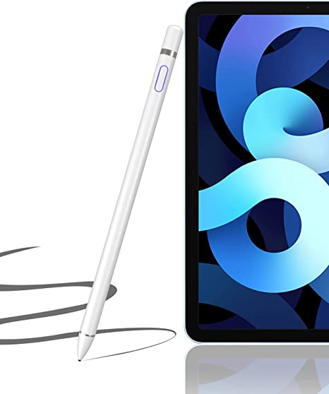 Stylus Pen for Touch Screens, Digital Pencil Active Pens Fine Point Stylist Compatible with iPhone iPad Pro and Other Tablets (White)