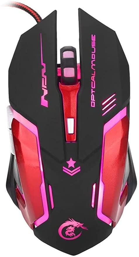 HXSJ H500 Programmable Gaming Mouse 6 Buttons Customization - 3200DPI