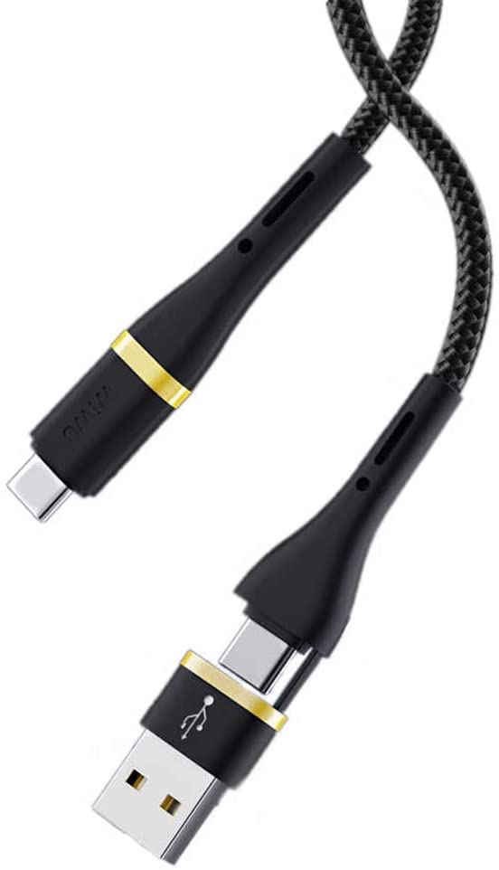 WIWU Elite Data Cable ED-106 3A USB And Type-C To Type-C, Black - 1.2m