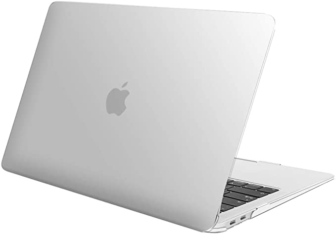 Fintie Case for MacBook Air 13 Inch A2337 (M1) / A2179 / A1932 (2020 2019 2018 Release) - Protective Snap On Hard Shell Cover for New MacBook Air 13 Retina Display with Touch ID, Frost Clear