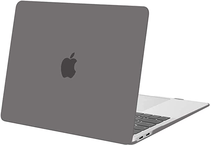 MacBook Air 13 Inch Case 2020 2019 2018 Release A2337 M1 A2179 A1932 | Vteepck Heavy Duty Slim Hard Protective Cover with Fold Kickstand for MacBook Air 13 Inch Retina with Touch ID | Grey