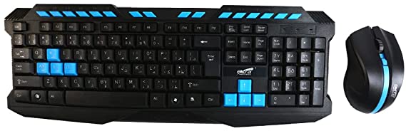 Wireless keyboard and mouse combo Mechanical Laptop Keyboard, Compact Wired PC Keyboard with 89 Keys Gaming Keyboard for PC/Laptop (Black & Light Blue)