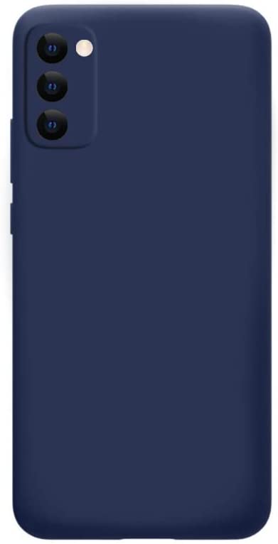 Case Compatible with Samsung Galaxy A03s / A02S Liquid Silicone Case Protector Camera Soft TPU Slim Back Cover (Blue)