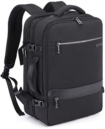 Extra Large Travel Laptop Backpack, Extensible Professional Business Laptops Bag with USB Charging Port and Earphone Jack, Water Resistant College School Computer Bag Gift for Men and Women