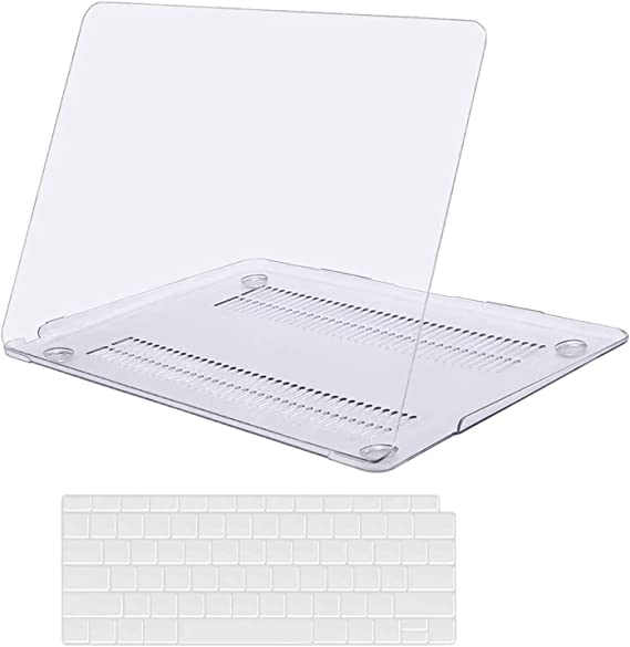 MOSISO Compatible with MacBook Air 13 inch Case 2020 2019 2018 Release A2337 M1 A2179 A1932 Retina Display with Touch ID, Protective Plastic Hard Shell Case & Keyboard Cover Skin, Crystal Clear