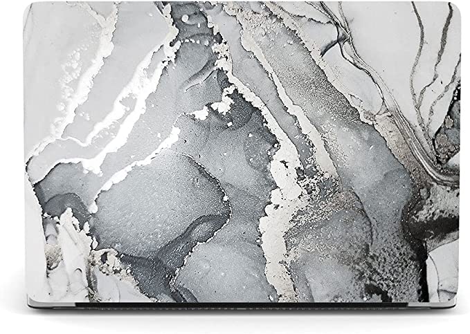 Hard Case Compatible with New MacBook Air 13 Inch Case 2020 2019 2018 Release Model A2337 M1 A2179 A1932 with Retina Display and Touch ID, Matt Plastic Hard Shell Case Cover - Grey Marble