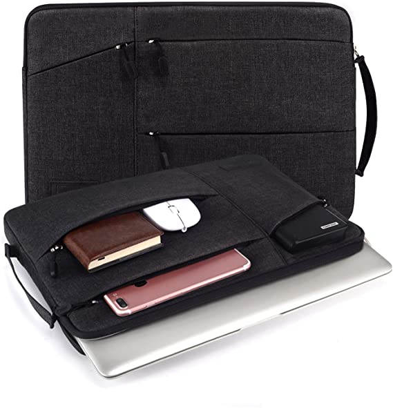 WIWU 13-13.3 Inch Laptop Bag with Handle, Portable Protective Sleeve Sleeve Protective Briefcase (Black, 13 Inches)