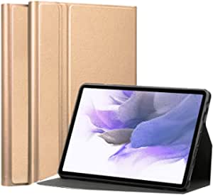Full Cover Case Compatible with Oppo Realme Pad 10.4 inch Flip Cover Leather Stand Case Soft TPU Back (Gold)