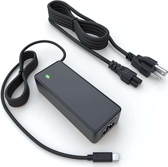 PowerSource 20V 65W 45W UL Listed 14Ft USB-C for Lenovo Chromebook 100e 300e 500e C330 S330 ThinkPad T480 T480s T580s E480 E580 Yoga A485 T490S T590 C930 Type-C Laptop Power-Supply Charger Cord