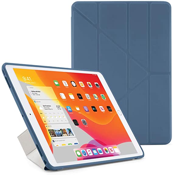 PIPETTO iPad 7th Generation Case 2019 10.2 Inch TPU | Origami 5-in-1 Smart Cover | Navy