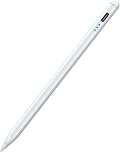 Stylus Pen for iPad, Palm Rejection iPad Pencil for iPad Pro 2021 11/12.9 Inch(2018-2021), iPad 8th Generation, iPad 7/6th, iPad Air 4th/3rd, Upgraded Tip Tilt Sensitivity Magnetic Stylus Pen, White
