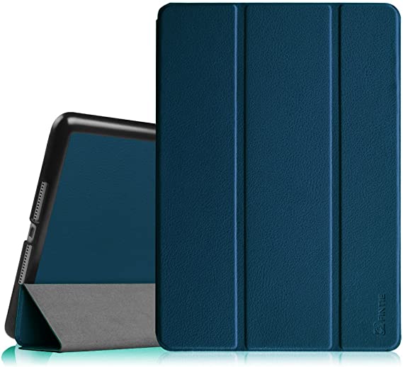 FINTIE SmartShell Case/Ultra Slim Lightweight Leather Stand for Apple iPad Air - Navy