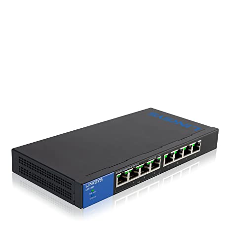 Linksys LGS108P Business 8 Port Desktop Gigabit Unmanaged Network Switch with 4 Port PoE+
