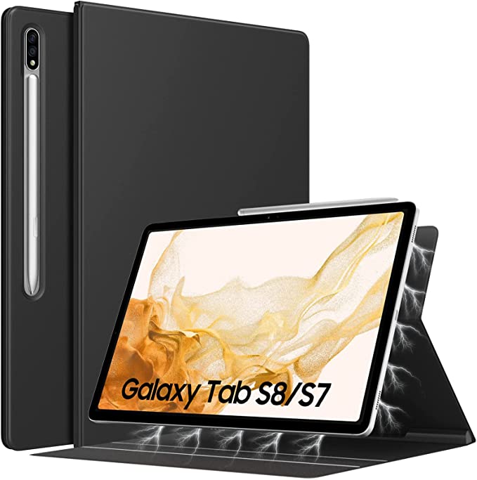 TiMOVO Case for All-New Samsung Galaxy Tab S7 11 Inch Tablet 2020 (-T870/T875), Slim Lightweight Magnetic Cover Case with Auto Sleep/Wake Fit Galaxy Tab S7 Tablet, Black