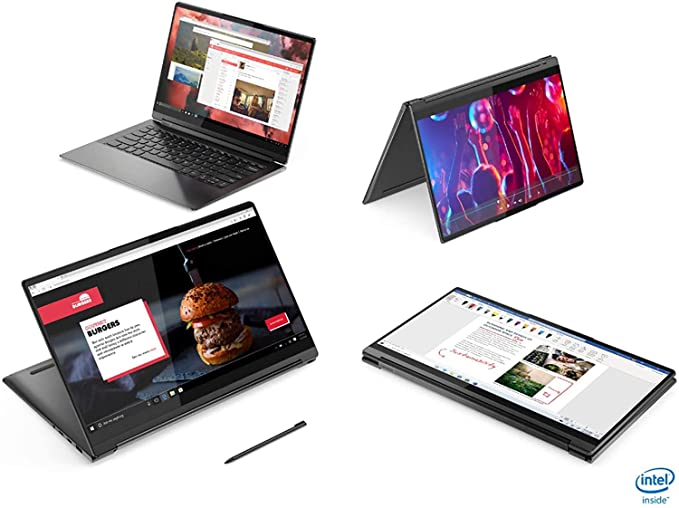 Lenovo Yoga 14 9i 2-in-1, Intel Evo Platform 11th Gen Core i7-1185G7 4 Cores, 14" 4K UHD HDR Touch Screen, Digital Pen, 16GB Soldered DDR4 Ram, 512GB SSD, English Backlit KB, Win 10 Home, Shadow Black