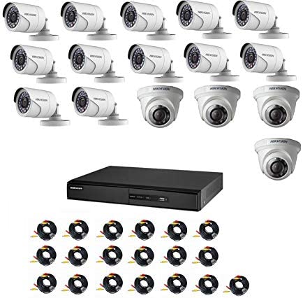 Hikvision - CCTV Set with 16 Channel, Dvr Camera without Vari, Sku 4.12 YN
