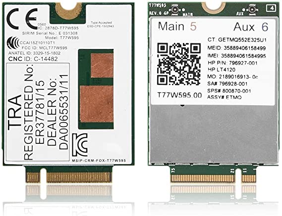 for HP LT4120 for Snapdragon X5 LTE T77W595 796928-001 4G WWAN M.2 Modem Module 150Mbps