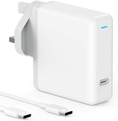 87w USB C Charger compatible with Macbook Pro Charger USB C 15 inch 2016 2017 2018 2019,Replacement Charger for 15 inch laptop thunderbolt charger With USB C Cable 6.6ft