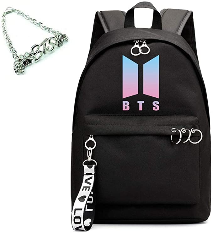 Yongshida Kpop Fashion BTS Backpack Colleage Bookbag School Bag Jimin Suga Jin Jhope RM jung kook V Fans Casual Daypack BTS Merchandise