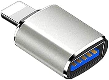 Sharllen USB3.0 Camera to Lightning Adapter ,USB OTG for iPhone/iPad,Compatible with iPhone 12/11/XR/X/8/7/6/5 iOS 13 and Later Support Connect USB Flash Drive,MIDI Keyboard,Mouse,Home Office Silver