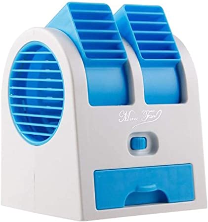Shivanshi Essential Super Mini Fan Air Cooler with Water Tray Portable Desktop Dual Blade-Less Air Cooler USB Fan Cooler