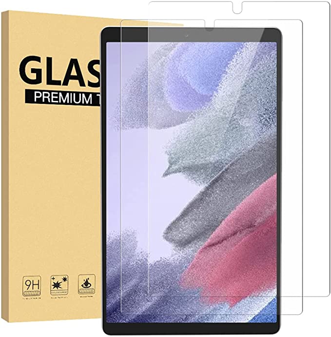 2 Pack Screen Protector for Samsung Galaxy Tab A7 Lite (-T220 / T225), 2.5D Tempered Glass Film