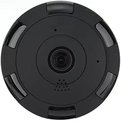 360-Degree Panoramic View Security Camera/WiFi/Msdcard/Nodvr/Mic/Speaker/Night Vision - Black
