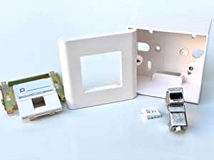 ProLink 1 Port UK type Faceplate W/Shutter & Station 1 ID 86 * 86