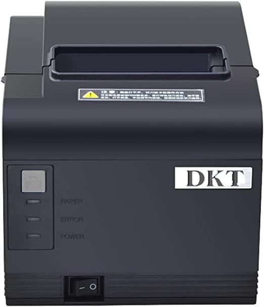 POS DKT 80mm Bill Printer High Quality Thermal Receipt Printer with USB+ LAN Auto Cutter Works with Cash Drawer